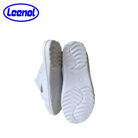 LN-1577101A Zapatilla antiestática ESD SPU de 6 agujeros para sala limpia unisex duradera de alta calidad