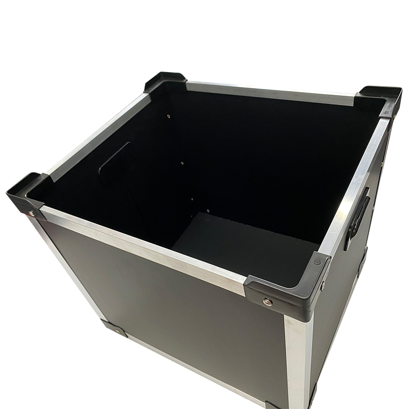 * LN-1526423 Cajas conductoras de plástico ESD Contenedores negros para almacenamiento