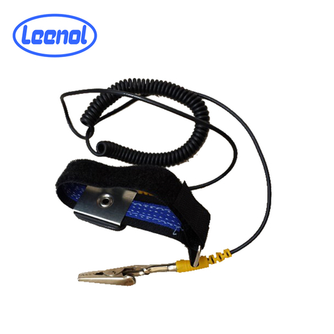 Correa de muñeca ESD con velcro antiestático para salas limpias